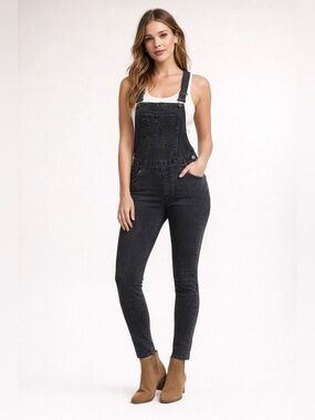 Free People Denim Overalls Jumpsuit